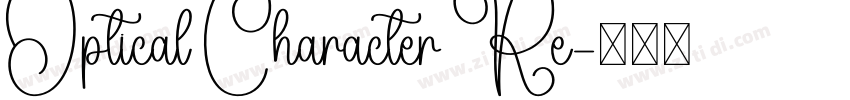 Optical Character Re字体转换